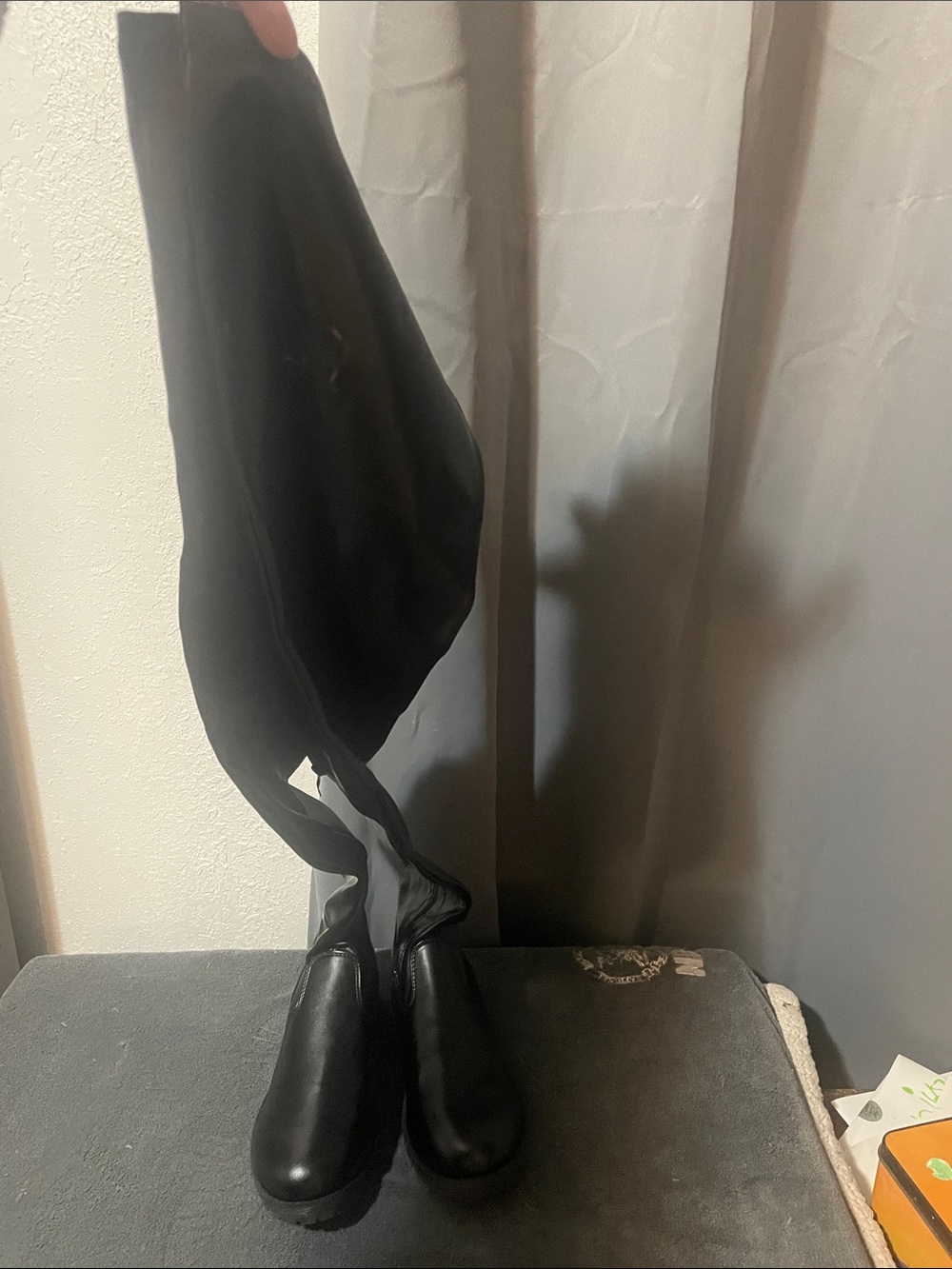 Women's Black Over-the-Knee Stretch Boots